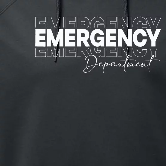 Emergency Department Emergency Room Healthcare Nursing Performance Fleece Hoodie