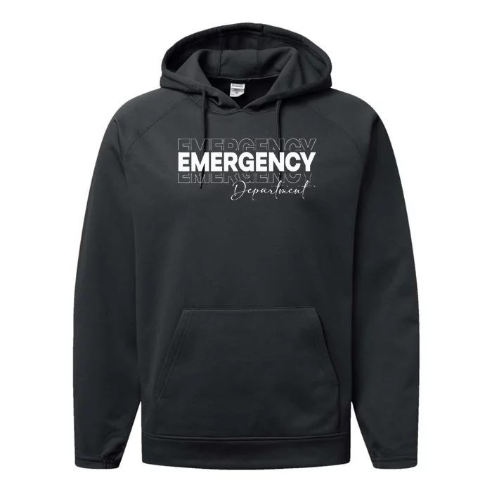 Emergency Department Emergency Room Healthcare Nursing Performance Fleece Hoodie