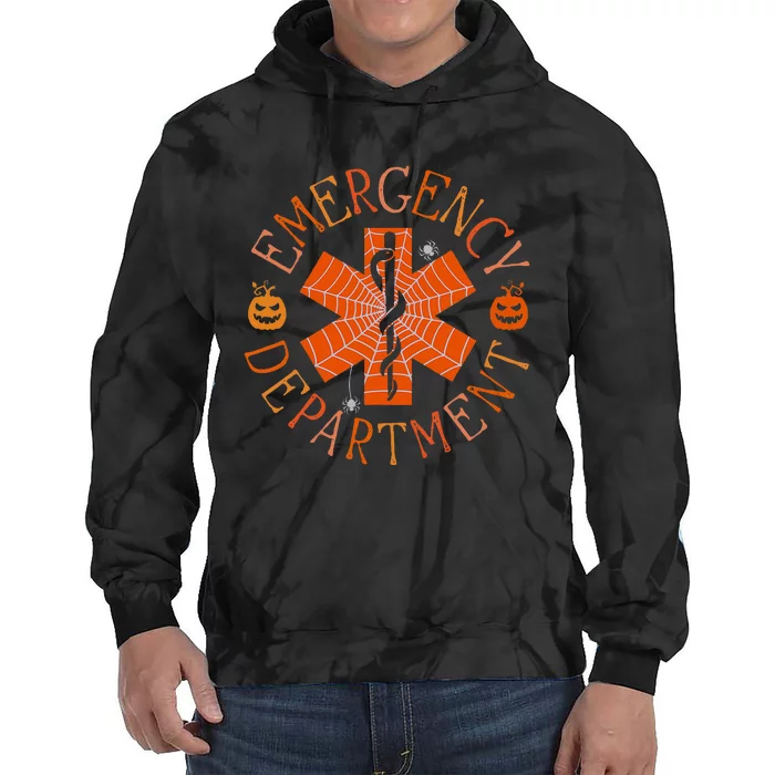 Emergency Department Er Nurse Halloween Emergency Room Tech Tie Dye Hoodie