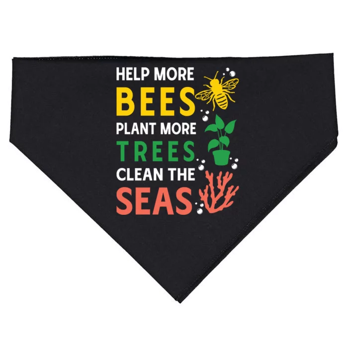 Earth Day Environmental Message USA-Made Doggie Bandana