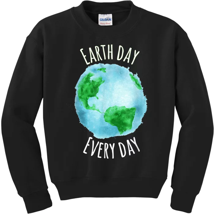 Earth Day Every Day Happy Earth Day 2024 Kids Sweatshirt