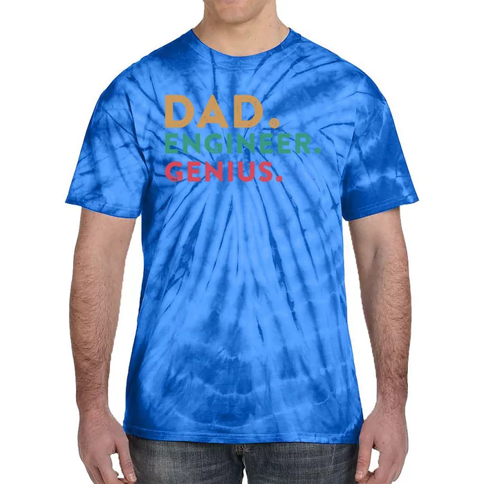 Engineering Dad Engineer Dads Dad Engineer Genius Gift Tie-Dye T-Shirt