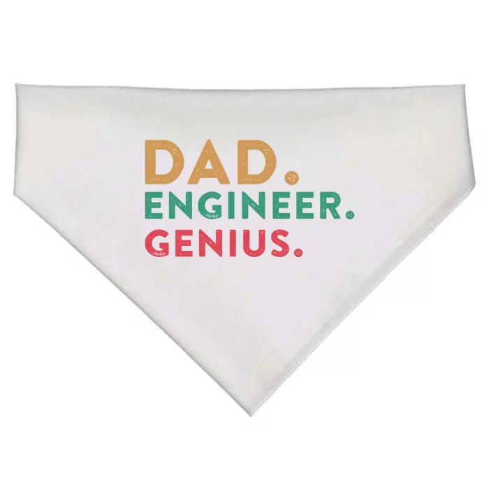 Engineering Dad Engineer Dads Dad Engineer Genius Gift USA-Made Doggie Bandana