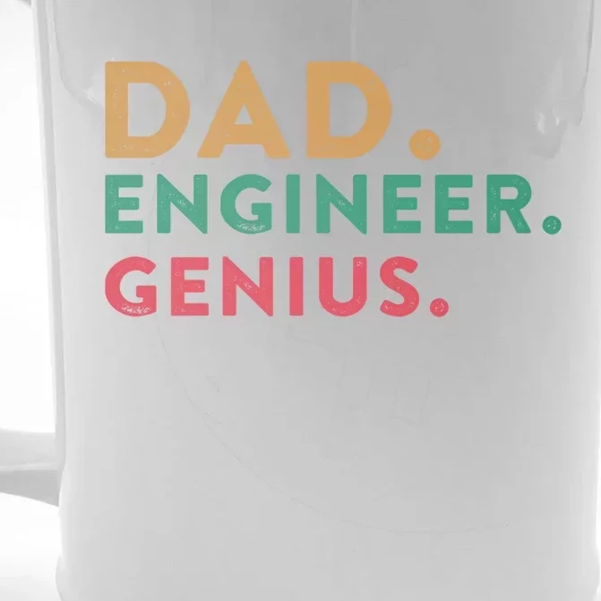 Engineering Dad Engineer Dads Dad Engineer Genius Gift Front & Back Beer Stein