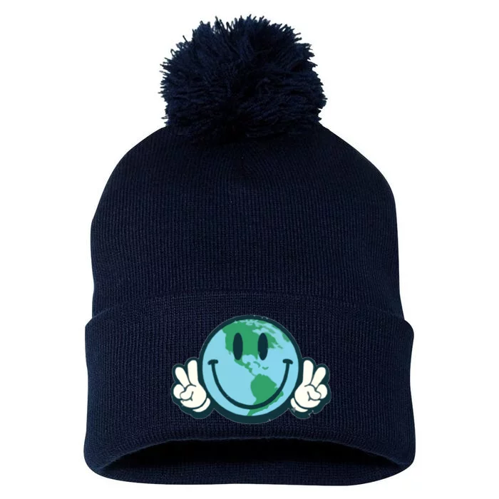 Earth Day Pom Pom 12in Knit Beanie