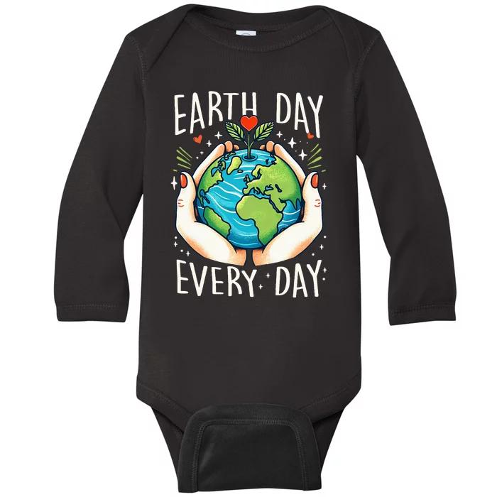 Earth Day Everyday Planet Anniversary Baby Long Sleeve Bodysuit