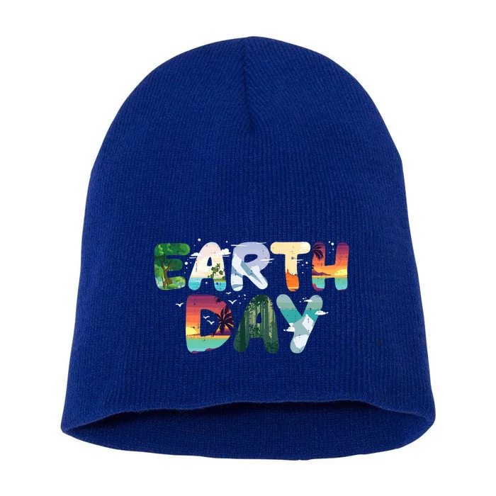 Earth Day Elets Nature Global Warming Gift Short Acrylic Beanie