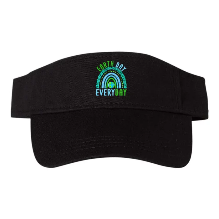 Earth Day Everyday Rainbow Design Earth Day Valucap Bio-Washed Visor