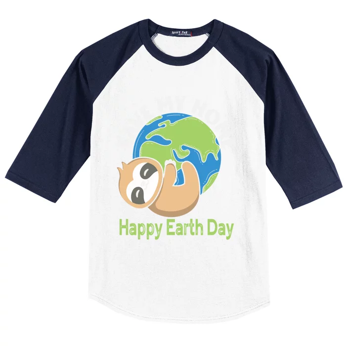 Earth Day Environtalists Cute Sloth Nature Lover Gift Baseball Sleeve Shirt