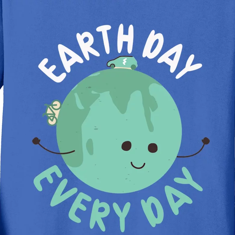 Earth Day Every Day Gift Nature Conservation Cool Gift Kids Long Sleeve Shirt