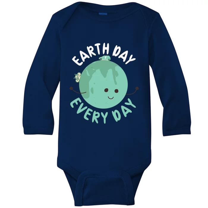 Earth Day Every Day Gift Nature Conservation Cool Gift Baby Long Sleeve Bodysuit