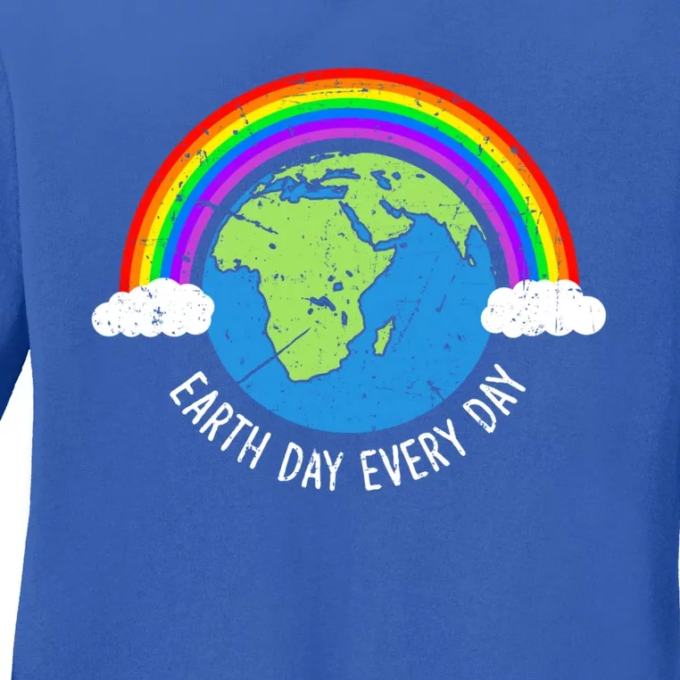 Earth Day Every Day Environt Save Nature Awareness Gift Ladies Long Sleeve Shirt