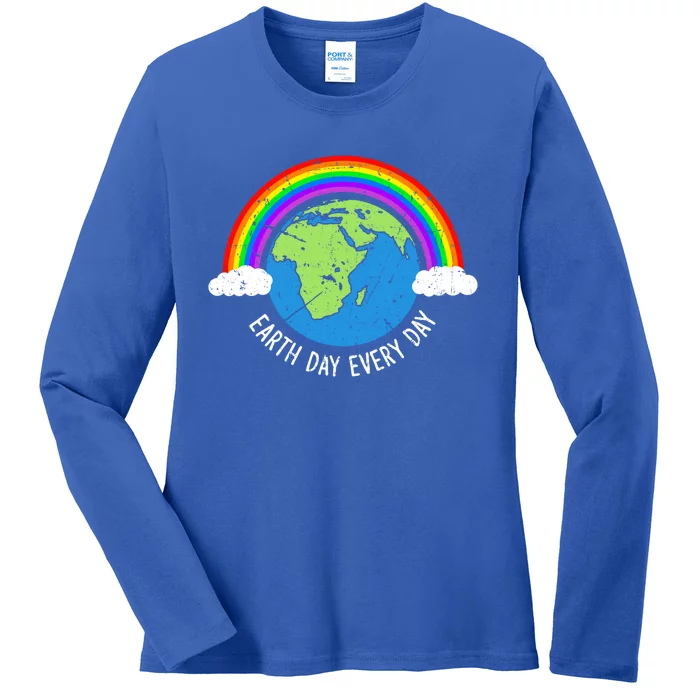 Earth Day Every Day Environt Save Nature Awareness Gift Ladies Long Sleeve Shirt