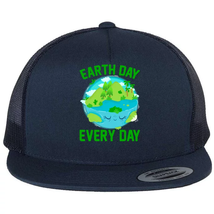 Earth Day Everyday Rainbow There Is No Planet B Meaningful Gift Flat Bill Trucker Hat