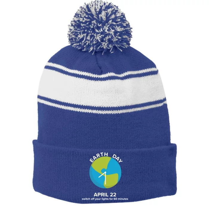 Earth Day Energy Saving Idea April 22 Earth Day Gift Stripe Pom Pom Beanie