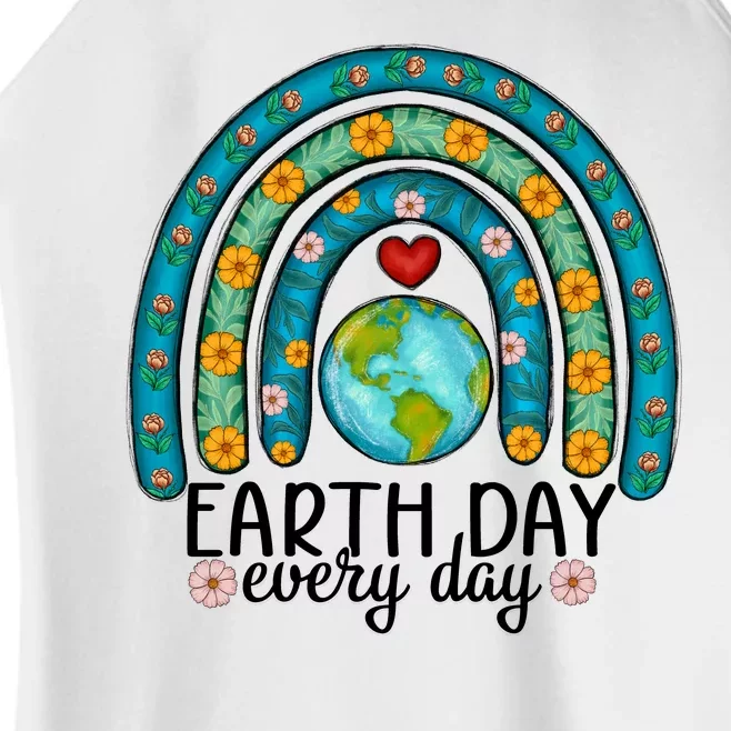 Earth Day Every Day Save Our Planet Rainbow Tree Women’s Perfect Tri Rocker Tank