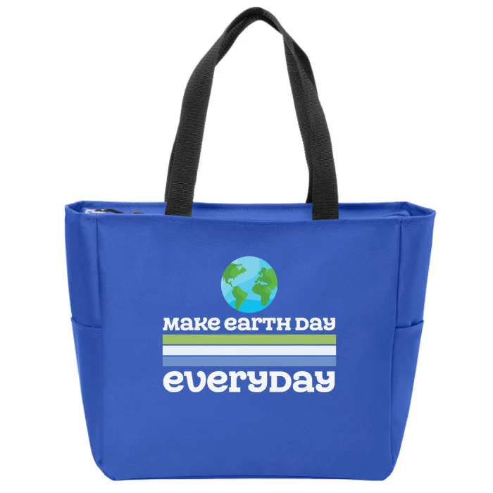 Earth Day Every Day Rainbow Make The Earth Green Again Cool Gift Zip Tote Bag