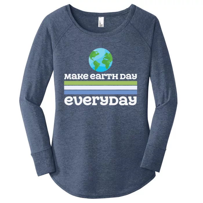 Earth Day Every Day Rainbow Make The Earth Green Again Cool Gift Women's Perfect Tri Tunic Long Sleeve Shirt