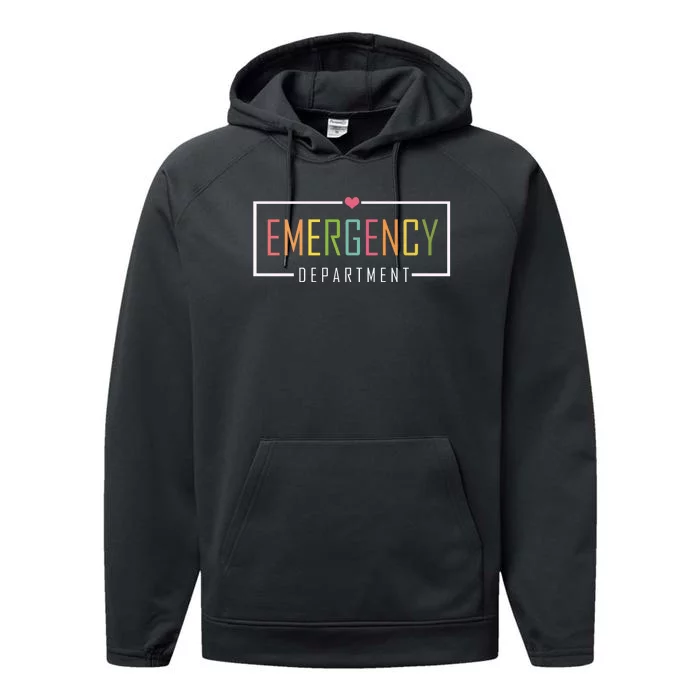 Emergency Department Er Nurse Performance Fleece Hoodie