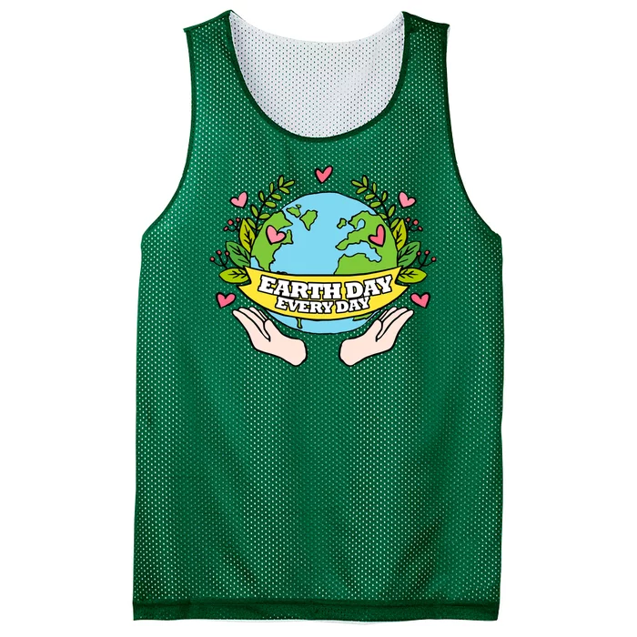 Earth Day Everyday Awareness Mesh Reversible Basketball Jersey Tank