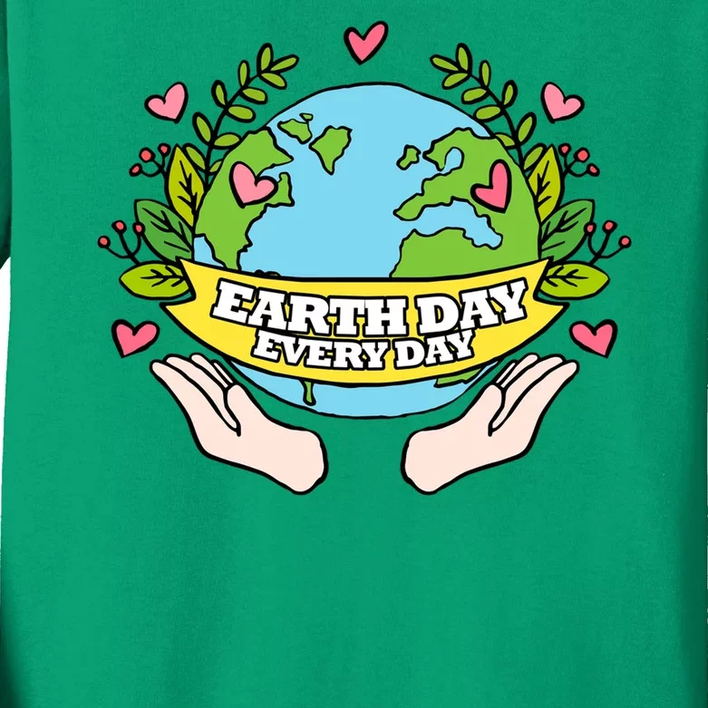 Earth Day Everyday Awareness Kids Long Sleeve Shirt