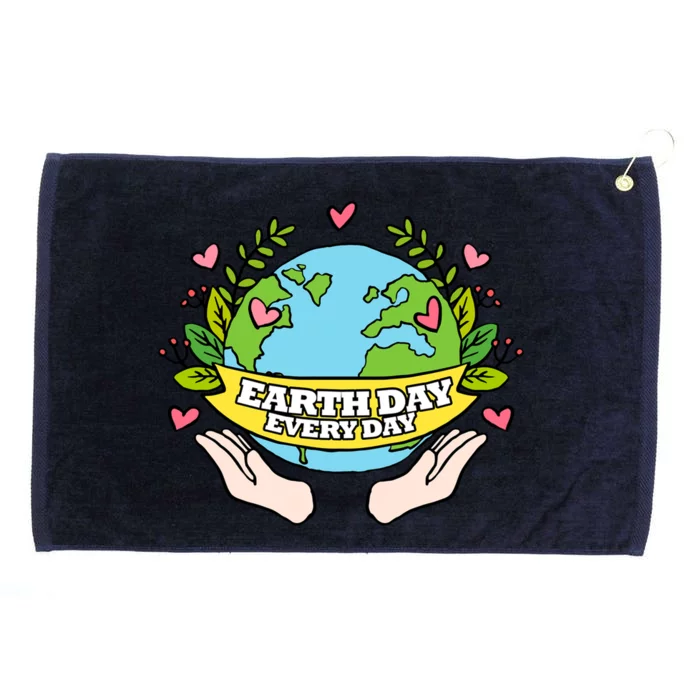 Earth Day Everyday Awareness Grommeted Golf Towel