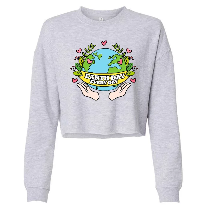 Earth Day Everyday Awareness Cropped Pullover Crew