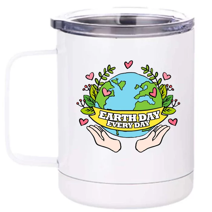 Earth Day Everyday Awareness Front & Back 12oz Stainless Steel Tumbler Cup