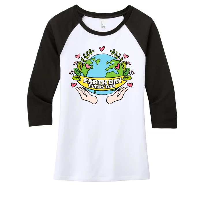 Earth Day Everyday Awareness Women's Tri-Blend 3/4-Sleeve Raglan Shirt