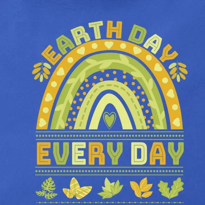 Earth Day Every Day Gift Earth Day Everyday Green Rainbow Funny Gift Zip Tote Bag