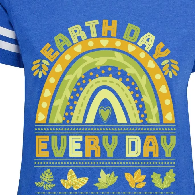 Earth Day Every Day Gift Earth Day Everyday Green Rainbow Funny Gift Enza Ladies Jersey Football T-Shirt