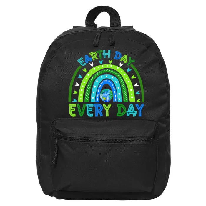 Earth Day Everyday Earth Day Rainbow Save The Planet 16 in Basic Backpack