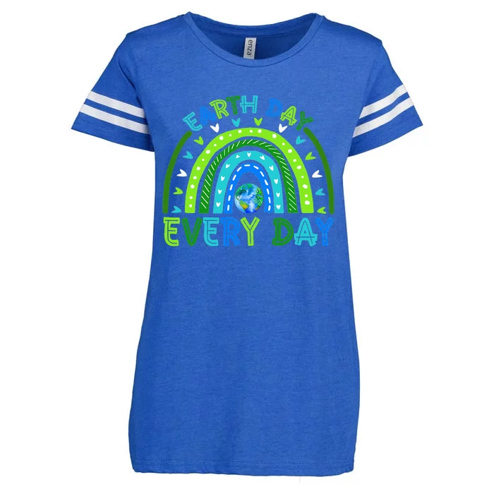 Earth Day Everyday Earth Day Rainbow Save The Planet Enza Ladies Jersey Football T-Shirt