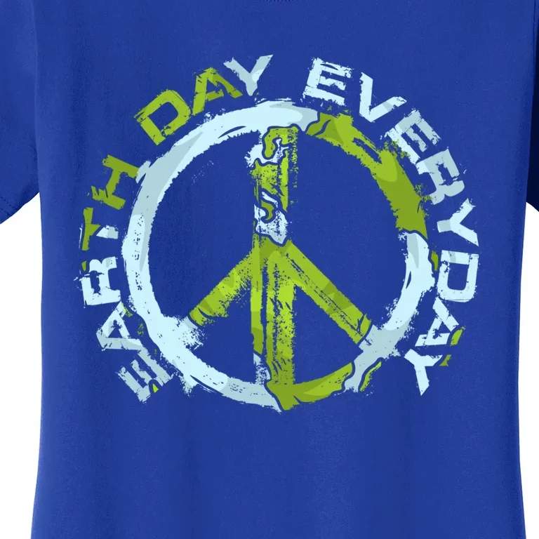 Earth Day Everyday Peace Sign Love Nature Gift Retro Earth Day Gift Women's T-Shirt