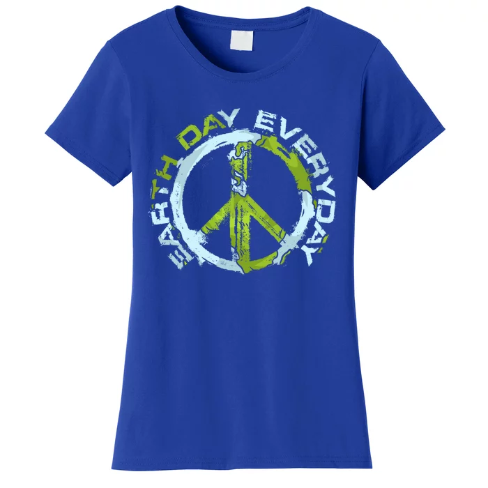 Earth Day Everyday Peace Sign Love Nature Gift Retro Earth Day Gift Women's T-Shirt