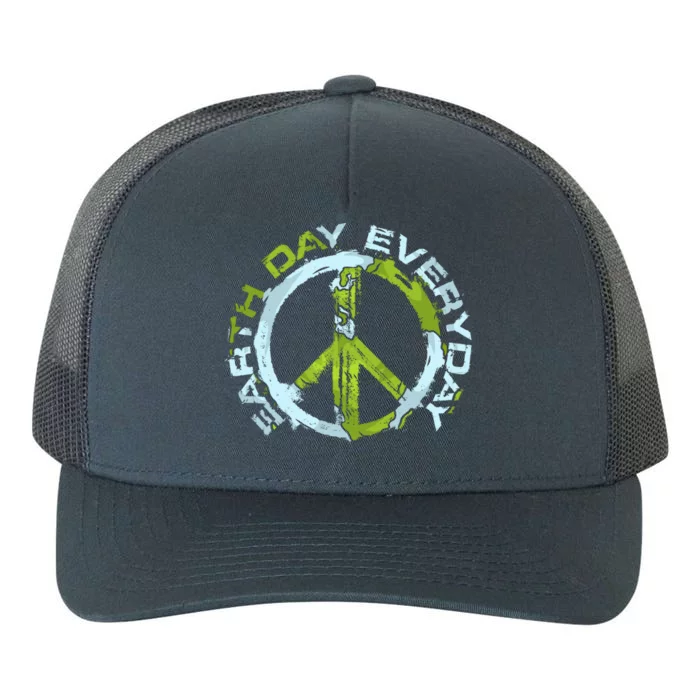 Earth Day Everyday Peace Sign Love Nature Gift Retro Earth Day Gift Yupoong Adult 5-Panel Trucker Hat