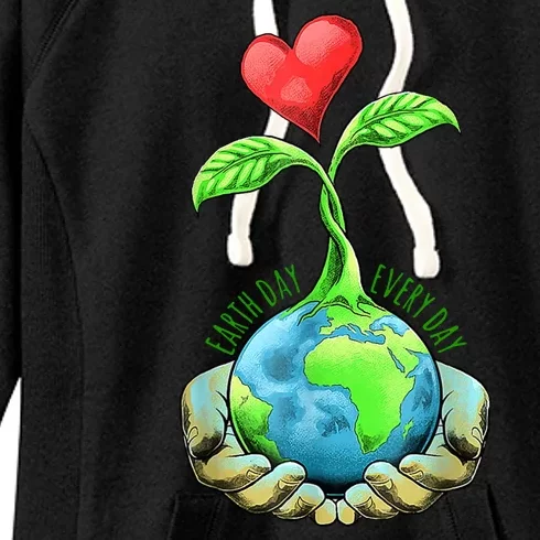 Earth Day Everyday Nature Heart Women's Fleece Hoodie