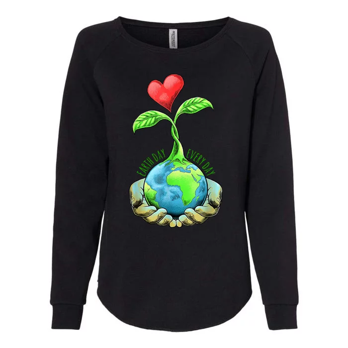 Earth Day Everyday Nature Heart Womens California Wash Sweatshirt