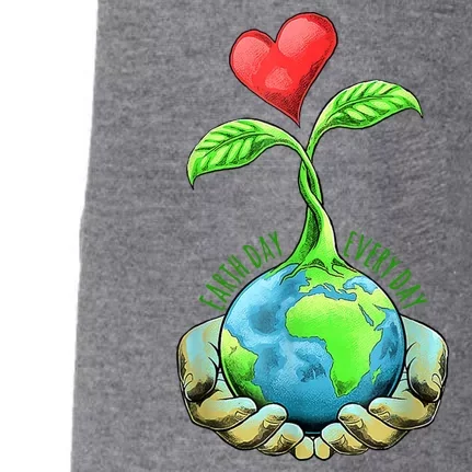 Earth Day Everyday Nature Heart Doggie 3-End Fleece Hoodie