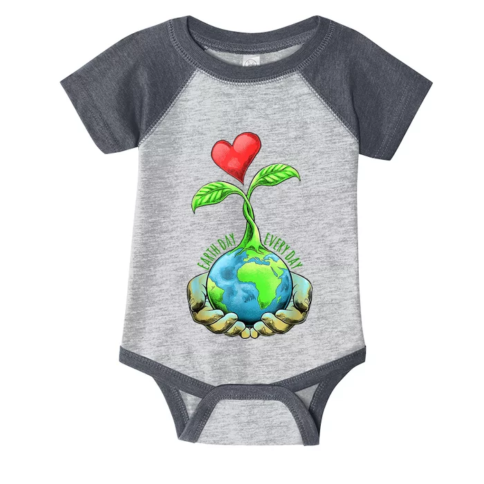 Earth Day Everyday Nature Heart Infant Baby Jersey Bodysuit