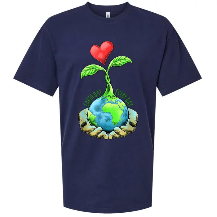 Earth Day Everyday Nature Heart Sueded Cloud Jersey T-Shirt