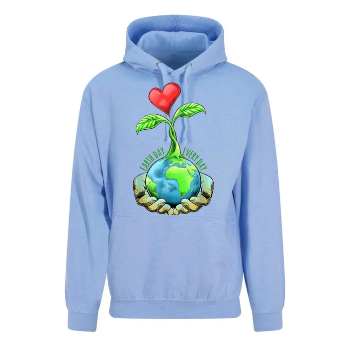 Earth Day Everyday Nature Heart Unisex Surf Hoodie