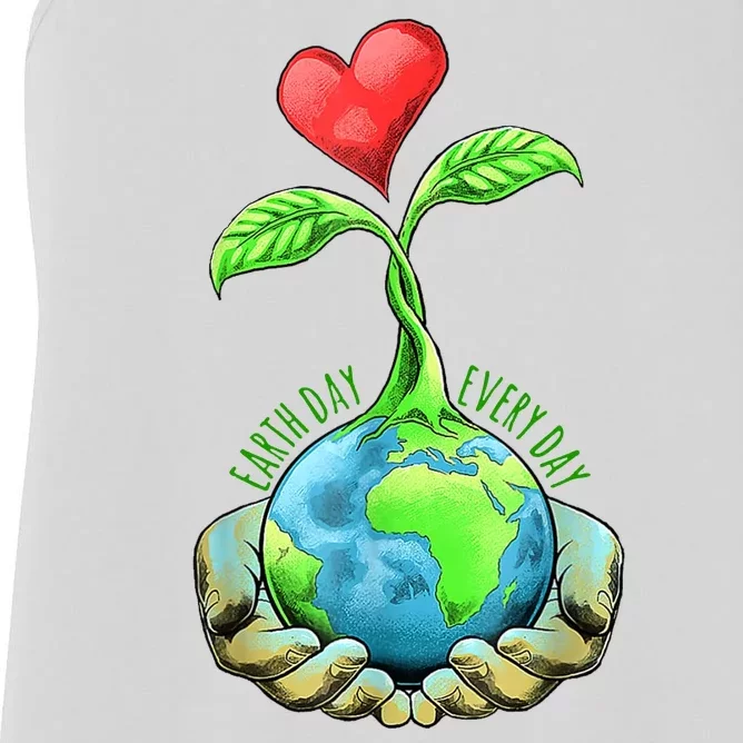 Earth Day Everyday Nature Heart Women's Racerback Tank