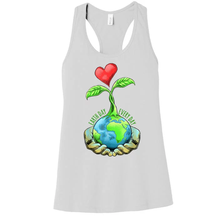 Earth Day Everyday Nature Heart Women's Racerback Tank