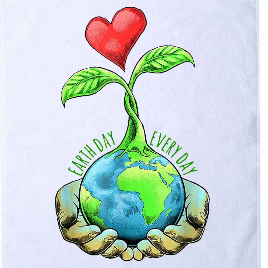 Earth Day Everyday Nature Heart Platinum Collection Golf Towel