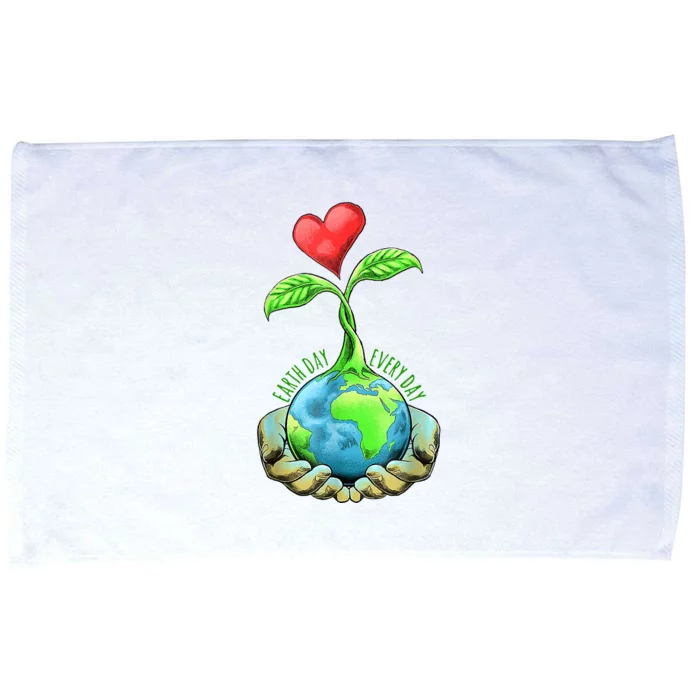 Earth Day Everyday Nature Heart Microfiber Hand Towel