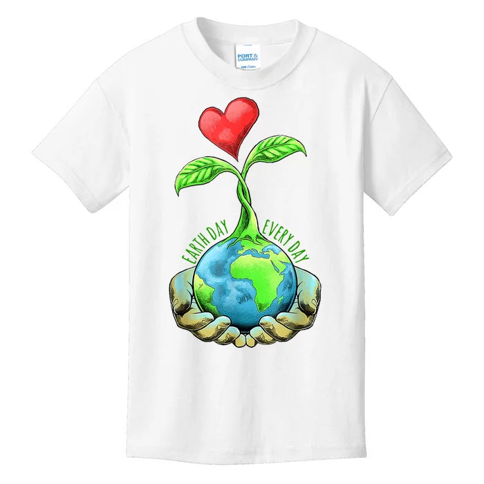 Earth Day Everyday Nature Heart Kids T-Shirt