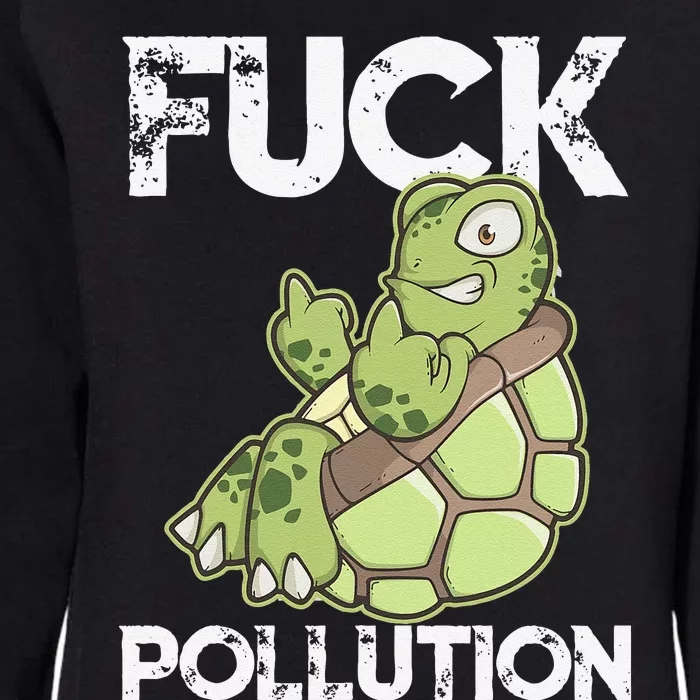 Earth Day Environmental Anti Pollution Fun Turtle Womens California Wash Sweatshirt