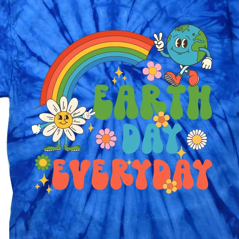 Earth Day Everyday Rainbow Hippie Groovy Save Planet Earth Gift Tie-Dye T-Shirt