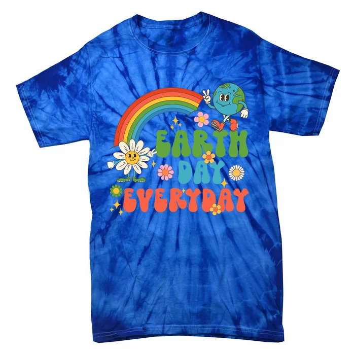 Earth Day Everyday Rainbow Hippie Groovy Save Planet Earth Gift Tie-Dye T-Shirt